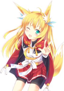 Rating: Safe Score: 0 Tags: ;d adolescent ahoge animal_humanoid blonde_hair blue_eyes blush bottomwear canid canid_humanoid canine canine_humanoid cape clothing e621 fangs female fox fox_humanoid hair hi_res humanoid long_hair looking_at_viewer mammal mammal_humanoid nibiiro_shizuka one_eye_closed open_mouth pleated_skirt shorts simple_background skirt smile solo spandex spandex_shorts tail teeth tight_bottomwear tight_clothing tight_shorts white_background wink young User: bunchy7s