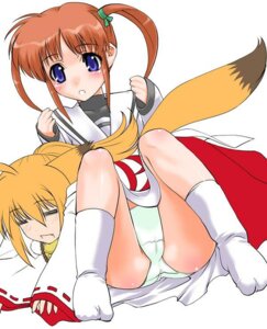 Rating: Explicit Score: 0 Tags: female fox_ear japanese_clothes kuon_(triangle_heart) lyrical_nanoha mahou_shoujo_lyrical_nanoha panties rule34 shinama socks tail takamachi_nanoha triangle_heart underwear User: bunchy7s