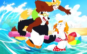 Rating: Safe Score: 0 Tags: 3_toes ailurid anthro barefoot beach bear canid canine canis claws clothing cloud e621 feet female giant_panda group hi_res male mammal outside red_panda seaside sky super-tuler swimwear tail tairu tavi toes water wolf User: bunchy7s