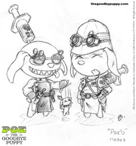 Rating: Safe Score: 0 Tags: 2011 alternate_species anthro apron armor bag belt canid canine canis caricature clothing coat collar costume doktor_a domestic_dog duo e621 eyewear front_view furrification goggles graphite_(artwork) hat headgear headwear helmet holster lab_coat mad_scientist male mammal phaeton99 pith_helmet poe_the_goodbye_puppy professor_h puppet sketch standing straps string syringe teeth text three-quarter_view tongue tongue_out topwear traditional_media_(artwork) undead uniform url utility_belt young young_anthro zombie User: bunchy7s