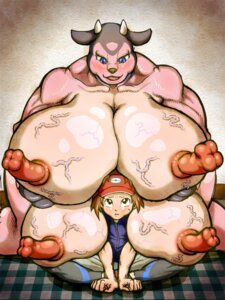 Rating: Explicit Score: 0 Tags: 3:4 4_breasts anthro big_breasts big_nipples blue_eyes blush bovid bovine breasts clothing dicknipples duo e621 generation_2_pokemon genitals gotobeido gynomorph gynomorph/male hat headgear headwear hoof_hands hooves horn huge_breasts human intersex intersex/male long_nipples male mammal miltank multi_breast nate_(pokemon) nintendo nipples penis pokemon pokemon_(species) pokemorph size_difference unusual_anatomy unusual_genitalia_placement unusual_penis_placement vein veiny_breasts User: bunchy7s