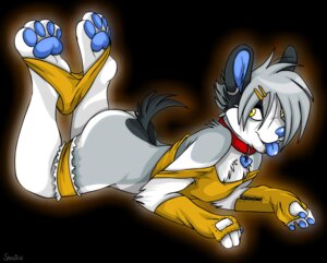Rating: Questionable Score: 0 Tags: 2008 accessory alaskan_klee_kai anthro arm_warmers armwear butt canid canine canis clothing collar domestic_dog e621 femboy hair_accessory hairclip male mammal muzz muzz_(muzz) parallel_clips paws solo spitz sputnik_(artist) suggestive tongue yellow_eyes User: bunchy7s