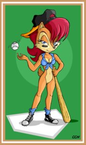 Rating: Safe Score: 0 Tags: anthro archie_comics ball baseball_(ball) baseball_bat bat_(object) bottomless brown_body brown_fur chadthecartoonnut chipmunk clothed clothing e621 female fur ground_squirrel hat headgear headwear hi_res mammal rodent sally_acorn sciurid sega solo sonic_the_hedgehog_(archie) sonic_the_hedgehog_(comics) sonic_the_hedgehog_(series) User: bunchy7s