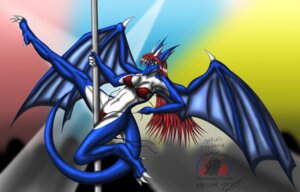 Rating: Questionable Score: 0 Tags: 2010 anthro bikini blue_body breasts claws clothed clothing dancing dragon e621 female hair horn long_hair looking_at_viewer membrane_(anatomy) membranous_wings mythological_creature mythological_scalie mythology non-mammal_breasts pole pole_dancing red_hair scalie skimpy snowfyre solo spikes swimwear sylfia_(snowfyre) tail toe_claws two-piece_swimsuit undressing white_body wings yellow_eyes User: bunchy7s