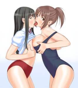 Rating: Questionable Score: 0 Tags: 2girls black_hair breast_press breast_squeeze breasts brown_eyes brown_hair buruma female futami_eriko gym_uniform kimi_kiss kissing long_hair looking_at_viewer multiple_females multiple_girls nipples one-piece_swimsuit rule34 sakino_asuka sanagi_torajirou school_swimsuit shirt_lift swimsuit symmetrical_docking tongue tongue_out yuri User: bunchy7s