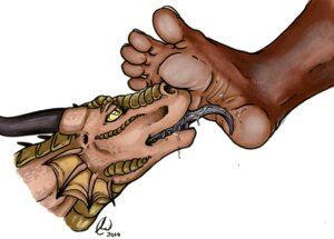 Rating: Questionable Score: 0 Tags: 2010 5_toes ambiguous_gender barefoot disembodied_leg dominant dominant_human dragon drangu-shur duo e621 fantasy feet feral foot_fetish foot_focus foot_lick foot_play hindpaw horn human humanoid_feet licking mammal mythological_creature mythological_scalie mythology paws plantigrade reptile scalie simple_background soles toes tongue tongue_out white_background yellow_eyes User: bunchy7s