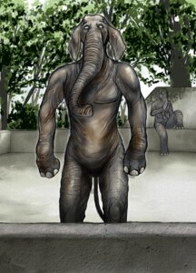 Rating: Safe Score: 0 Tags: 2008 anthro barefoot day duo e621 elephant elephantid empty_eyes featureless_crotch feet grey_body grey_skin male mammal nude outside plant proboscidean proboscis_(anatomy) sitting solo_focus standing tail tree trunk_(anatomy) uziga_waita vivarium what what_has_science_done white_eyes zoo_(facility) User: bunchy7s