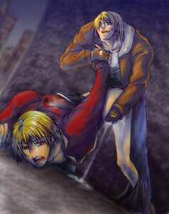 Rating: Explicit Score: 0 Tags: 2boys blonde_hair blue_eyes fatal_fury garou garou:_mark_of_the_wolves gay human king_of_fighters male male_only multiple_males red_eyes rock_howard rule34 snk terry_bogard yaoi User: bunchy7s