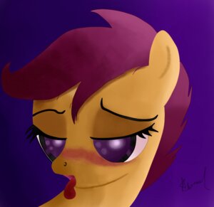Rating: Safe Score: 0 Tags: 2012 bust_portrait e621 equid equine female feral friendship_is_magic hair hasbro horse mammal my_little_pony pony portrait purple_eyes purple_hair scootaloo_(mlp) signature solo vendetatj young young_female young_feral User: bunchy7s