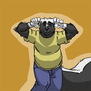 Rating: Safe Score: 0 Tags: 1:1 2000s_(media) 2d_animation 5_fingers animated animated_gif animation_meme anthro arms_above_head biped black_body black_fur bottomwear caramelldansen cel_shading circles_(comic) clothed clothing dancing e621 fingers frame_by_frame fully_clothed fur gloves_(marking) hair k-9 looking_at_viewer loop low_res male mammal markings martin_miller meme mephitid orange_background outline pants shaded shirt short_hair short_playtime simple_background skunk slightly_chubby smile solo standing striped_markings striped_skunk striped_tail stripes t-shirt tail tail_markings topwear unavailable_at_source unknown_(2000s) white_body white_fur white_hair User: bunchy7s