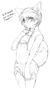 Rating: Explicit Score: 0 Tags: animal_genitalia anthro black_and_white blush bottomwear canid canine canis clothed clothing crossdressing domestic_dog e621 english_text femboy genitals half-erect half-erect_under_clothing half-erect_under_skirt husky looking_at_viewer male mammal midriff monochrome nordic_sled_dog penis penis_poking_out penis_tip sheath sheath_poking_out skimpy skirt solo spitz sylus-foxdragon tail text User: bunchy7s