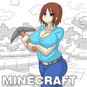 Rating: Safe Score: 0 Tags: 1:1 belt belt_buckle big_breasts blue_eyes bottomwear breasts brown_eyebrows brown_hair buckle clothing crossgender denim denim_bottomwear denim_clothing digital_media_(artwork) dr.bug e621 eyebrows female female_human front_view hair holding_object holding_pickaxe holding_tool human jeans light_body light_skin mammal microsoft minecraft mojang mtf_crossgender not_furry pants pickaxe short solo steve_(minecraft) tools wide_hips xbox_game_studios User: bunchy7s