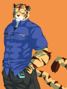 Rating: Safe Score: 0 Tags: anthro big_muscles biped brown_body brown_eyes brown_fur brown_nose cel_shading clothed clothing e621 felid fully_clothed fur hand_in_pocket hands_in_both_pockets kenn looking_at_viewer male mammal muscular muscular_anthro muscular_male orange_background orange_body orange_fur oyupo_kogane pantherine pockets shaded simple_background solo standing stripes tail tiger utau white_background zipper User: bunchy7s
