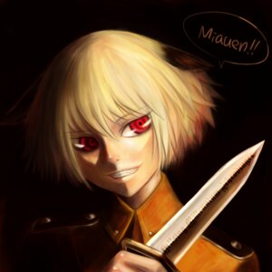 Rating: Safe Score: 0 Tags: 1:1 akubi_(fyfy) animal_humanoid blonde_hair bust_portrait cat_humanoid clothing dagger dialogue e621 felid felid_humanoid feline feline_humanoid german_text gradient gradient_background grin hair hellsing holding_object holding_weapon humanoid knife male mammal mammal_humanoid melee_weapon military military_uniform nazi portrait red_eyes schrodinger_(hellsing) short_hair simple_background smile solo speech_bubble text uniform weapon User: bunchy7s Rating: Safe Score: 0 Tags: 1:1 akubi_(fyfy) animal_humanoid blonde_hair bust_portrait cat_humanoid clothing dagger dialogue e621 felid felid_humanoid feline feline_humanoid german_text gradient gradient_background grin hair hellsing holding_object holding_weapon humanoid knife male mammal mammal_humanoid melee_weapon military military_uniform nazi portrait red_eyes schrodinger_(hellsing) short_hair simple_background smile solo speech_bubble text uniform weapon User: bunchy7s
