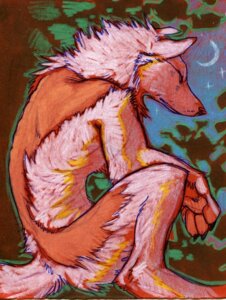 Rating: Safe Score: 0 Tags: 5_fingers anthro barefoot biped canid canine canis claws crescent_moon detailed_background digitigrade e621 feet fingers fur male mammal marker_(artwork) moon mythological_canine mythological_creature mythology night outside plant red_body red_fur side_view sitting sky solo ssirrus star starry_sky tail traditional_media_(artwork) tree werecanid werecanine werecreature werewolf wolf User: bunchy7s