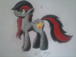Rating: Safe Score: 0 Tags: 4:3 black_body black_hair colored_pencil_(artwork) cutie_mark e621 earth_pony ember_flake emberfire equid equine fan_character green_eyes hair hasbro heart_symbol horse low_res male mammal multicolored_hair my_little_pony pony red_hair side_view simple_background smile solo traditional_media_(artwork) white_background User: bunchy7s