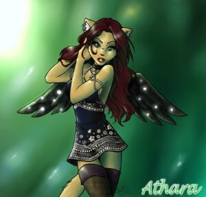 Rating: Safe Score: 0 Tags: 2006 alternative_fashion amanda_payne anthro athara ayzewi clothed clothing domestic_cat e621 ear_piercing ear_ring feathered_wings feathers felid feline felis female goth green_background green_eyes hair legwear long_hair mammal piercing red_hair ring_piercing simple_background solo stockings tail teeth wings User: bunchy7s