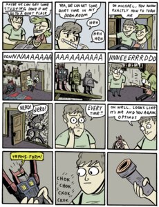 Rating: Questionable Score: 0 Tags: 1boy 1girls artificial_vagina comedy comic comic_panel english_text female fleshlight funny humor humour male nerd nerdy not_porn rule34 tagme text transformers what User: bunchy7s