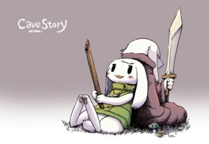 Rating: Safe Score: 0 Tags: 2012 4_fingers anthro blush cave_story duo e621 english_text fingers fungus fur holding_melee_weapon holding_object holding_stick holding_sword holding_weapon king_(cave_story) lagomorph long_ears male mammal melee_weapon mimiga mushroom open_mouth pawpads paws sho_shibamoto simple_background sitting stick sword text toroko weapon white_background white_body white_fur User: bunchy7s
