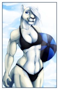 Rating: Safe Score: 0 Tags: 2010 anthro ball beach_ball bikini blue_eyes border breasts clothed clothing e621 felid female hair hair_to_side holding_ball holding_object inflatable leucistic lion long_hair mammal muscular muscular_anthro muscular_female navel noviraine pantherine pool_toy skimpy smile solo swimwear tail tight_clothing two-piece_swimsuit white_border white_hair User: bunchy7s