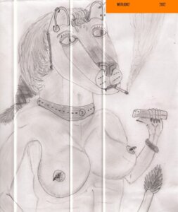 Rating: Questionable Score: 0 Tags: 2012 anthro breasts cigarette creepy e621 ear_piercing felid female grandfathered_content greyscale hi_res holding_object lighter lion mammal monochrome nipple_piercing nipples nude pantherine piercing simple_background sketch solo traditional_media_(artwork) werlion2 white_background User: bunchy7s