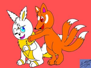 Rating: Safe Score: 0 Tags: 2009 4:3 ambiguous_gender blue_eyes canid canine dipstick_tail duo e621 eevee generation_1_pokemon mammal markings marquis2007 nintendo pokemon pokemon_(species) red_background red_eyes simple_background tail tail_markings User: bunchy7s