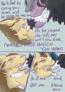 Rating: Questionable Score: 0 Tags: ambiguous_form ambiguous_gender comic dialogue duo e621 english_text flaaffy furgemancs generation_2_pokemon generation_3_pokemon hannie linoone male multiple_scenes nintendo pokemon pokemon_(species) semi-anthro text User: bunchy7s