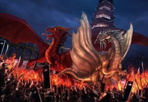 Rating: Safe Score: 0 Tags: ambiguous_gender armor army banner battle bridge building dragon duo_focus e621 feral fire glistening grey_body grey_scales group headgear helmet hi_res human mammal melee_weapon membrane_(anatomy) membranous_wings metallic_body mythological_creature mythological_scalie mythology naginata netarliargus outside polearm red_body red_scales samurai scales scalie sky tail tower warrior weapon wings User: bunchy7s