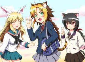 Rating: Safe Score: 0 Tags: a_channel ahoge angel_beats! animal_humanoid asian_clothing bag black_hair blazer blonde_hair blush bottomwear braided_hair cat_humanoid clothed clothing cloud cosplay diesel-turbo dog_days e621 east_asian_clothing eyes_closed fangs felid felid_humanoid feline feline_humanoid female fully_clothed gesture green_eyes group hair hand_gesture humanoid japanese_clothing japanese_school_uniform jaune_clafoutis k-on! kanade_tachibana lagomorph lagomorph_humanoid leporid_humanoid long_hair mammal mammal_humanoid multicolored_hair nishi_yuuko noir_vinocacao outside rabbit_humanoid red_eyes school_bag school_uniform serafuku skirt sky suzuki_jun tail teeth two_tone_hair uniform v_sign vert_farbreton User: bunchy7s