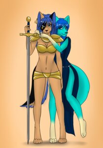 Rating: Safe Score: 0 Tags: anthro black_tail blue_body blue_eyes blue_fur blue_hair blue_tail canid canine canis colormeviolet duo e621 female female/female fur guardian hair hug leliana_(maxiscore) lilith_(maxiscore) mammal melee_weapon mistress multicolored_tail navel servant sword tail weapon white_tail wolf User: bunchy7s