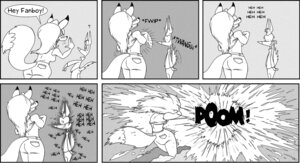 Rating: Questionable Score: 0 Tags: anthro bad_idea canid canine clothed clothing clothing_lift duo e621 explosion fanboy female flashing fox furgonomics greyofpta greyscale juston_decristofaro mammal mildred monochrome oops shirt shirt_lift tail tail_clothing tank_model_vixen teasing topwear User: bunchy7s