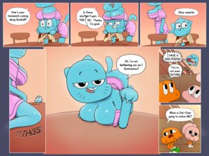 Rating: Questionable Score: 0 Tags: 4:3 adopted_(lore) adoptive_brother_(lore) adoptive_sibling_(lore) anais_watterson anthro aquatic bathrobe big_breasts blue_body blue_fur boob_hat book breasts brother_(lore) brother_and_sister_(lore) butt cartoon_network chair claws cleavage clothed clothing comic darwin_watterson domestic_cat e621 english_text felid feline felis female fish fur furniture gentlemanpaux gumball_watterson lagomorph leporid male mammal mature_anthro mature_female mother_(lore) mother_and_child_(lore) mother_and_son_(lore) nicole_watterson nipple_slip nipples parent_(lore) parent_and_child_(lore) parent_and_son_(lore) pencil_(object) pink_body pink_fur presenting rabbit raised_tail robe seductive sibling_(lore) sister_(lore) sitting sofa son_(lore) stairs table tail text the_amazing_world_of_gumball wardrobe_malfunction young young_anthro User: bunchy7s