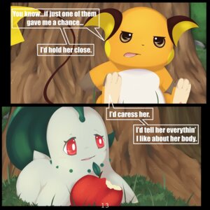 Rating: Safe Score: 0 Tags: 1:1 2010 apple brown_eyes chikorita colored comic conditional_dnp day detailed_background dialogue duo e621 english_text female food fruit generation_1_pokemon generation_2_pokemon grass insomniacovrlrd male mammal multiple_scenes nintendo outside plant pokemon pokemon_(species) raichu red_eyes rodent tail text toony User: bunchy7s Rating: Safe Score: 0 Tags: 1:1 2010 apple brown_eyes chikorita colored comic conditional_dnp day detailed_background dialogue duo e621 english_text female food fruit generation_1_pokemon generation_2_pokemon grass insomniacovrlrd male mammal multiple_scenes nintendo outside plant pokemon pokemon_(species) raichu red_eyes rodent tail text toony User: bunchy7s