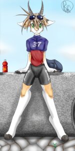 Rating: Safe Score: 0 Tags: 1:2 2008 antelope anthro bottomwear bovid clothing deer e621 ear_piercing gazelle glass green_eyes hooves male mammal piercing rimfire shorts solo spandex spandex_shorts tight_bottomwear tight_clothing tight_shorts User: bunchy7s