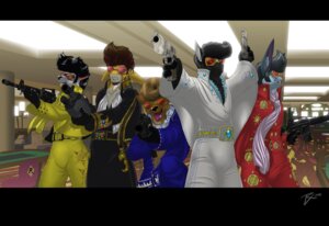 Rating: Safe Score: 0 Tags: 3000_miles_to_graceland amon amonomega anon_omega anthro black_bars canid canine canis clothed clothing cosplay costume domestic_cat domestic_dog dragon drjackal e621 elvis_impersonator elvis_presley equid equine felid feline felis group gun holding_gun holding_object holding_ranged_weapon holding_weapon horse hoss hybrid jackal lagomorph leporid letterbox male mammal mythological_creature mythological_scalie mythology pantherine rabbit ranged_weapon rei_vagan scalie seffy sefurry thallanor tiger weapon User: bunchy7s