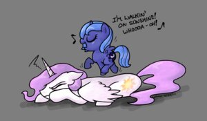 Rating: Safe Score: 0 Tags: 2012 alpha_channel annoyed blue_hair cutie_mark duo e621 english_text equid equine feathered_wings feathers female feral friendship_is_magic full-length_portrait hair hasbro horn humor mammal my_little_pony mythological_creature mythological_equine mythology outline pink_hair portrait princess_celestia_(mlp) princess_luna_(mlp) pun quadruped sibling_(lore) simple_background singing sister_(lore) sisters_(lore) tail text transparent_background winged_unicorn wings young young_feral zicygomar User: bunchy7s