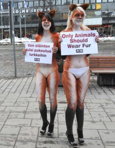 Rating: Questionable Score: 0 Tags: black_hair blonde_hair bodypaint camel_toe canid canine clothed clothing duo e621 english_text female finland finnish finnish_text fox grandfathered_content hair human mammal outside panties peta politics protest real sign text thong topless translated underwear unknown_artist User: bunchy7s Rating: Questionable Score: 0 Tags: black_hair blonde_hair bodypaint camel_toe canid canine clothed clothing duo e621 english_text female finland finnish finnish_text fox grandfathered_content hair human mammal outside panties peta politics protest real sign text thong topless translated underwear unknown_artist User: bunchy7s