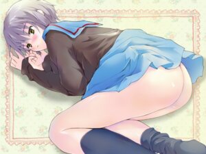 Rating: Explicit Score: 0 Tags: 1girls artist_request ass blue_sailor_collar blue_skirt cardigan clothing female grey_hair kita_high_school_uniform kneehighs nagato_yuki no_panties photoshop_(medium) rule34 sailor_collar school_uniform serafuku short_hair skirt socks solo suzumiya_haruhi_no_yuuutsu winter_uniform User: bunchy7s