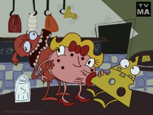 Rating: Explicit Score: 0 Tags: 2010 4:3 anal anal_penetration betty_bologna bologna cheese dairy_products e621 fellatio female food food_creature group male male/female meat meat_creature mr._cheese nickelodeon not_furry oral penetration penile rocko's_modern_life sal_lami salami sausage sex toony tvma wacky_delly User: bunchy7s