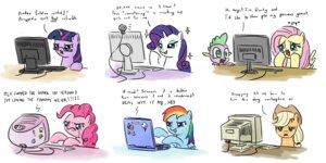 Rating: Safe Score: 0 Tags: 2013 applejack_(mlp) blonde_hair blue_body blue_eyes blue_eyeshadow blue_feathers blue_fur bodily_fluids camera claws clothed clothing comic computer computer_keyboard cowboy_hat crying desk dialogue dragon e621 earth_pony electronics english_text equid equine eyeshadow eyewear feathered_wings feathers female feral fluttershy_(mlp) freckles friendship_is_magic fur furniture glasses green_eyes group hair hasbro hat headgear headwear horn horse king-kakapo laptop lizard looking_at_viewer makeup male mammal monitor multicolored_hair my_little_pony mythological_creature mythological_equine mythological_scalie mythology open_mouth pegasus pink_body pink_fur pink_hair pinkie_pie_(mlp) pony purple_eyes purple_hair rainbow_dash_(mlp) rainbow_hair rarity_(mlp) reptile scalie simple_background smile spike_(mlp) sticker table tears teeth text tongue twilight_sparkle_(mlp) two_tone_hair unicorn webcam white_background white_body white_fur wings wire yellow_body yellow_fur User: bunchy7s