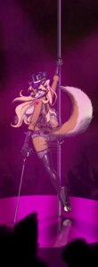 Rating: Questionable Score: 0 Tags: anthro blackby blonde_hair blue_eyes breasts canid canine clothed clothing dancing distracting_watermark e621 feet female fox hair hat headgear headwear hi_res hindpaw long_hair looking_at_viewer mammal paws pole pole_dancing skimpy solo stripper stripper_pole tail tattoo top_hat topless watermark User: bunchy7s
