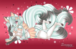 Rating: Safe Score: 0 Tags: accessory anthro bag biped blush bow_(feature) bow_accessory bow_ribbon breasts canid canine clothed clothing colored_nails digital_media_(artwork) e621 female fluffy fox fur hair hair_accessory hair_bow hair_over_eye hair_ribbon legwear long_hair looking_at_viewer lying mammal multi_tail nails on_front one_eye_obstructed panties pigtails pink_eyes ribbons roxanne_(minty_freshness) school_uniform seamen shaded simple_background skimpy solo stockings tail underwear uniform white_body white_fur white_hair User: bunchy7s