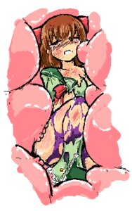 Rating: Explicit Score: 0 Tags: blush breasts brown_eyes brown_hair clothing color dissolving_clothes female hairbow human injury long_hair lowres namaenazo pixel rule34 sitting small_breasts solo_focus vore white_background User: bunchy7s