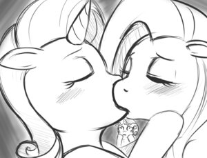 Rating: Questionable Score: 0 Tags: black_and_white blush digital_media_(artwork) e621 equid equine eyes_closed female female/female fluttershy_(mlp) friendship_is_magic group hasbro horn horse kiss_on_lips kissing mammal monochrome my_little_pony mythological_creature mythological_equine mythology pony psychoticmindsystem rarity_(mlp) sweetie_belle_(mlp) unicorn User: bunchy7s