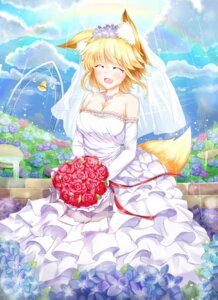 Rating: Safe Score: 0 Tags: animal_humanoid bell blonde_hair blush bodily_fluids bouquet breasts bride canid canid_humanoid canine canine_humanoid cleavage clothed clothing cloud dress e621 eyes_closed female flower fox fox_humanoid fox_tail hair happy hi_res humanoid igakusei mammal mammal_humanoid open_mouth outside plant rainbow rainbow_arch raining rose_(flower) short_hair sky smile solo tears wedding wedding_dress User: bunchy7s