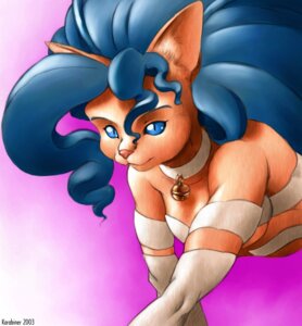 Rating: Safe Score: 0 Tags: 2003 all_fours bell bell_collar blue_eyes blue_hair capcom collar darkstalkers domestic_cat e621 felicia_(darkstalkers) felid feline felis female hair hi_res humanoid karabiner mammal solo User: bunchy7s