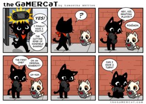 Rating: Safe Score: 0 Tags: :< age_difference ambiguous_gender anthro brick brick_wall closed_frown comic concrete dialogue domestic_cat e621 electronics english_text external_wall felid feline felis frown game_boy game_boy_cartridge game_boy_console game_boy_family game_cartridge game_console game_media gamercat_(character) gaming glitch_(the_gamercat) grid_layout handheld_console holding_console holding_game_boy holding_object holding_vita legs_together levitating_object mammal mouth_closed nintendo nintendo_console playing_video_game playstation playstation_console playstation_vita pokemon running samantha_whitten scarf sidewalk sitting six_frame_image size_difference sony_corporation sony_interactive_entertainment standing storage_media straight_legs tail text the_gamercat vita_console walking wall_(structure) User: bunchy7s