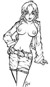 Rating: Explicit Score: 0 Tags: 2008 belt black_and_white breasts clothing female female_only front_view gloves hand_on_hip line_art looking_at_viewer monochrome nipples open_clothing open_shirt pointy_ears pose rule34 sentai_school shirt short_hair shorts simple_background smirk solo standing vipere_stratequerre white_background User: bunchy7s