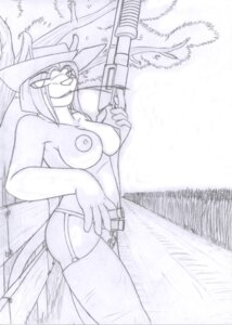 Rating: Questionable Score: 0 Tags: anthro boots breasts chewing chewing_grass clothed clothing e621 felid female fence footwear grin gun hat headgear headwear kagatetsu mammal nipples object_in_mouth panties plant ranged_weapon shell shoes shotgun smile solo tail topless tree underwear weapon wheat wood User: bunchy7s