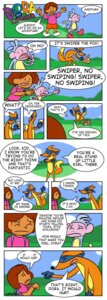 Rating: Safe Score: 0 Tags: anthro backpack basket boots boots_(dora_the_explorer) canid canine clothed clothing comic container dialogue dora_marquez dora_the_explorer e621 english_text female footwear fox fully_clothed gloves handwear haplorhine hi_res hinoneko human humor male mammal mask monkey picnic_basket primate realization red_fox shoes swiper_(dora_the_explorer) tail text the_truth true_fox User: bunchy7s